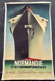 Normandie Trans Atlantique Travel Poster