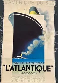 L'Atlantique DU SUD Travel Poster by A.M. CASSANDRE