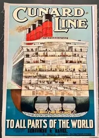 Cunard Line Travel Poster