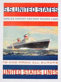 Poster Advertising the S.S. United States