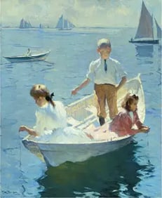 Frank Weston Benson "Calm Morning, 1904" Print.