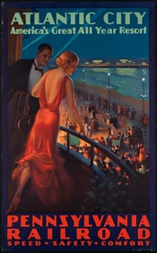 "Pensylvania Railroad, Atlantic City" Poster