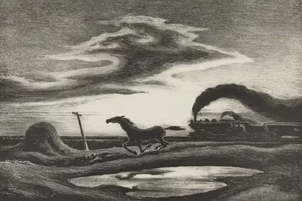 Thomas Hart Benton "The Race" Print