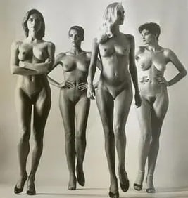 Helmut Newton "Sie Kommen, Naked, French Vogue, Paris, 1981" Print