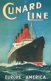 Cunard Travel Poster.