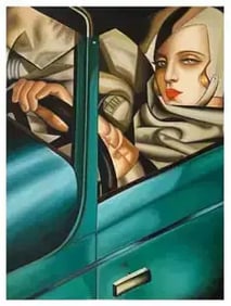 Tamara de Lempicka "Green Bugatti" Print.