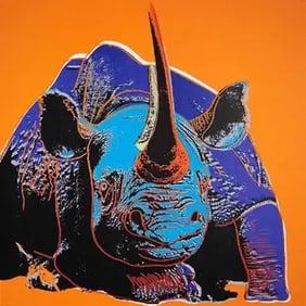 Andy Warhol Black Rhinoceros 1983