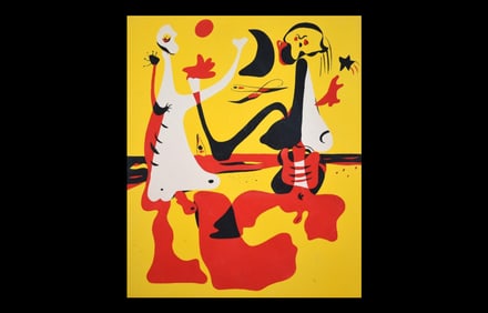 Joan Miro "Pochoir" Print.