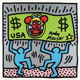 Keith Haring- Andy Mouse, 1986 Print