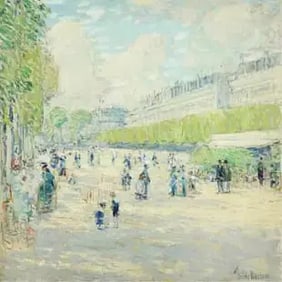 Frederick Childe Hassam "Tuilerres Gardens, CA, 1897" Print