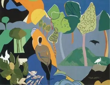 Romare Bearden "Tapestry Recollection Pond, 1976" Print