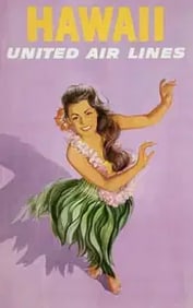 "Hawaii, United Airlines" Poster