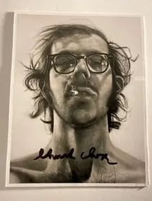 Chuck Close Self Portrait marker signed