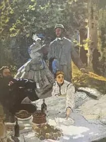 Claude Monet "Luncheon on the Grass, Central Panel 1865" Print