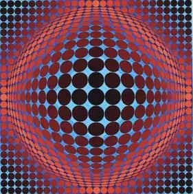 Victor Vasarely "Untitled" Offset Lithograph.