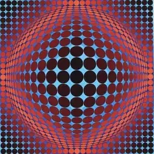 Victor Vasarely "Untitled" Offset Lithograph. (1 of 1)