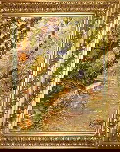 Egon Schiele (Winding Brook) Oil Painting: Egon Schiele Oil Painting (Winding Brook), Oil on Canvas, Measures 20.00x 24.00 Inches (sight), 27.00 x 31.00 Inches (framed).This item is being Sold (after) Schiele.
