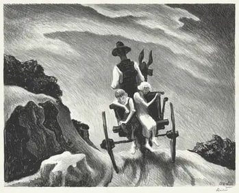 Thomas Hart Benton - The Race, Print
