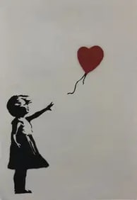 Banksy Balloon Girl Lithograph on Heavy Paper