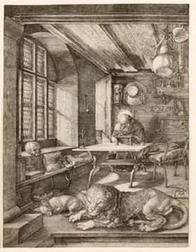 Albrecht Durer "Saint Jerome in His Study, 1514" Print