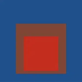 Josef Albers "Blue, Red" Offset Lithograph