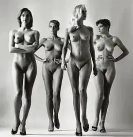 Helmut Newton "Sie Kommen, Naked, Paris, 1981" Print
