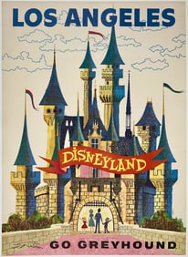 LOS ANGELES - DISNEYLAND - GO GREYHOUND Poster