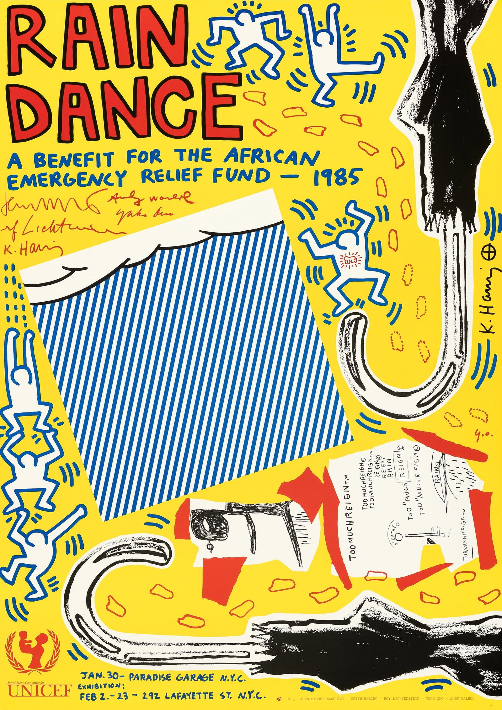 Keith haring 'Rain Dance' Poster (1 of 1)