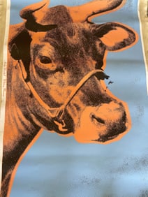 Andy Warhol Cow Poster on Linen Whitney Museum