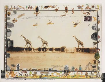 Peter Beard, Giraffes in Mirage on the Taru Desert, Kenya, June, 1960