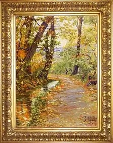 Egon Schiele (Winding Brook) Oil Painting