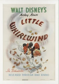 Walt Disney "Little Whirlwind Mickey Mouse" Movie Poster