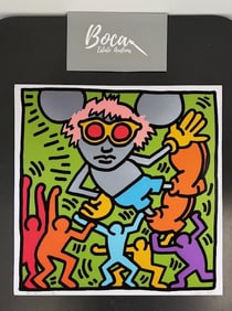 Keith Haring (1958-1990) Andy Mouse, Measures 38.00 X 38.00 inches,