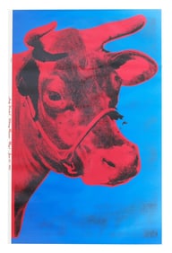 Andy Warhol Cow Poster on Linen Whitney Museum