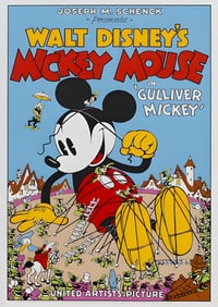 Walt Disney Productions "Gulliver Mickey" Poster