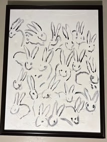 Hunt Slonem Bunnies Oil on Cnavas
