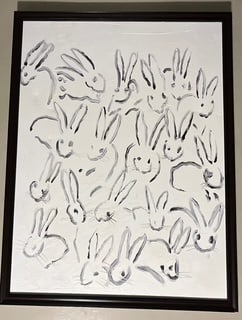 Hunt Slonem Bunnies Oil on Cnavas (1 of 9)