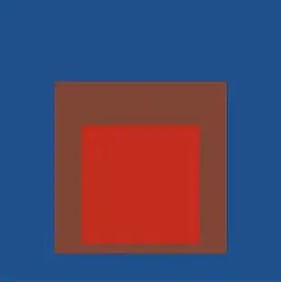 Josef Albers "Blue, Red" Offset Lithograph