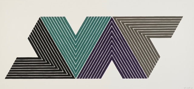 FRANK STELLA (B.1936) Empress of India 1, from V Series: FRANK STELLA (B.1936) Empress of India 1, from V Series, Print in colors, on heavy paper, 1968, signed and dated in the plate, measures 16.00 X 35.00 inches