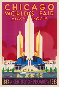 Weimer Pursell "Chicagos World Fair, A Century of Progress, 1933" Poster Print
