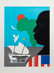 Romare Bearden, 1911-1988, Roots lithograph