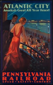 "Pensylvania Railroad, Atlantic City" Poster