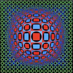 Victor Vasarely "Untitled" Offset Lithograph