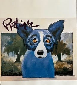 Blue Dog Marker Signed Print