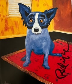 Blue Dog Marker Signed Print