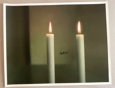 Gerhard Richter - two candles, signed