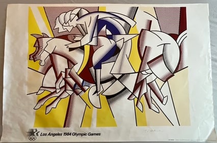 Roy Lichtenstein 1984 Olympic Poster Signed