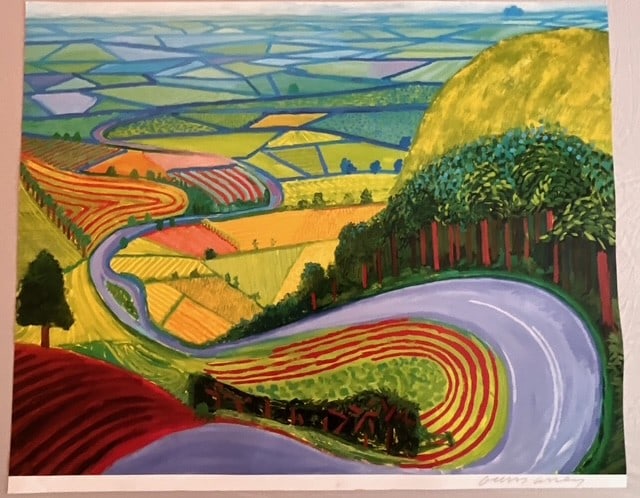 David Hockney "Garrowby Hill" offset lithograph signed (1 of 2)