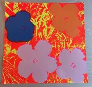 Andy Warhol Flowers Serigraph Authentiation Stamp