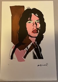 Andy Warhol Mick Jagger offset lithograph pencil numbered plate signature authentication